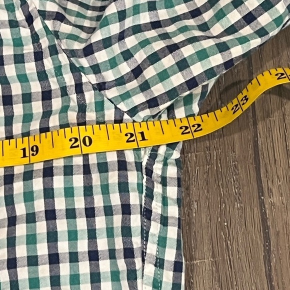 Men’s J. Crew Large Navy Gingham Soft Cotton Button Front Casual Summer Shirt - Picture 7 of 8